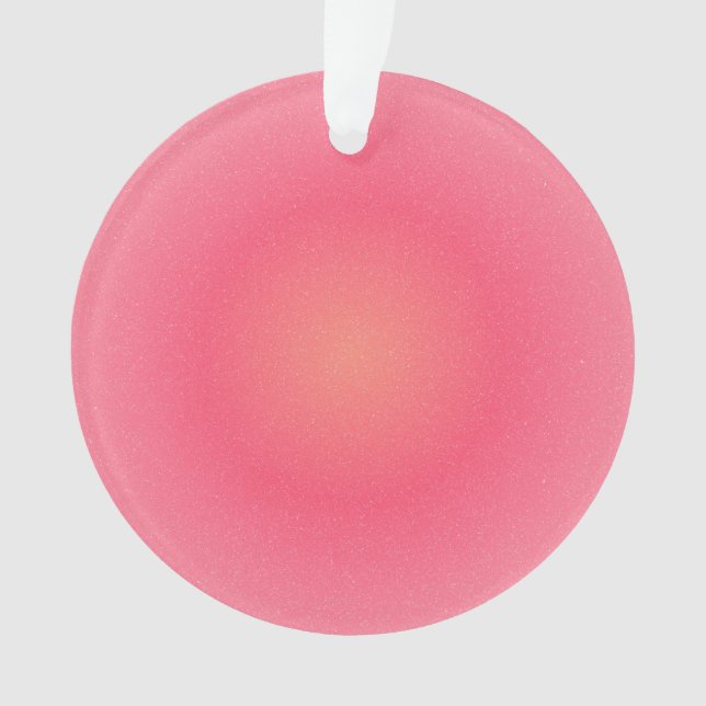 Elegant Pink Glow Acrylic Ornament (Front)
