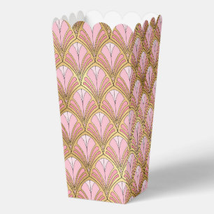 Elegant Pink Gold Art Deco Vintage Pattern Favour Box