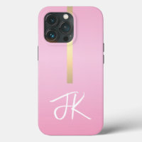 Elegant Pink Gold Metal Custom monogrammed