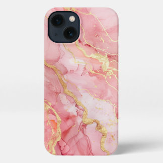 Elegant pink gold phone case girl