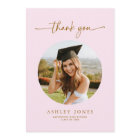 Elegant Pink & Gold Photo Graduation Party
