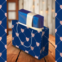 Elegant Pink Golden Heart Pattern chic romantic