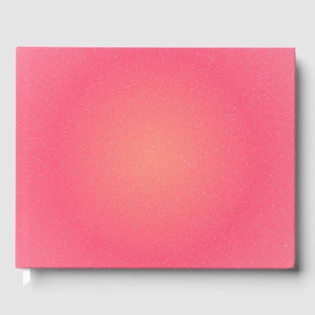 Elegant Pink Gradient Guest Book (Front)