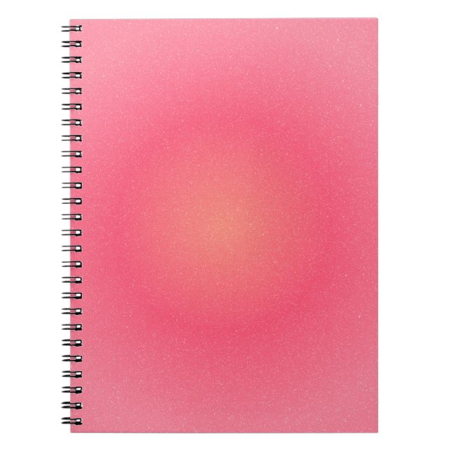 Elegant Pink Gradient Spiral Notebook (Front)