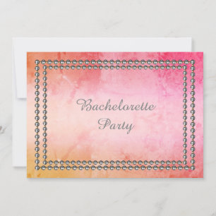 Elegant pink graffiti bachelorette invitation