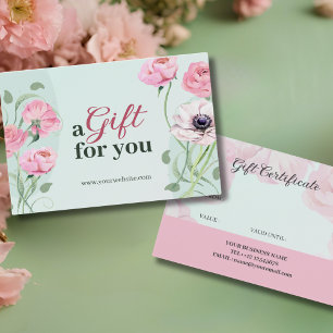 Elegant Pink Green Floral A Gift For You