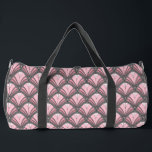 Elegant Pink Grey Art Deco Vintage Pattern Duffle Bag<br><div class="desc">Elegant Pink Grey Art Deco Vintage Pattern Duffel Bags features an elegant art deco pattern in pink and grey. Created by Evco Studio www.zazzle.com/store/evcostudio</div>