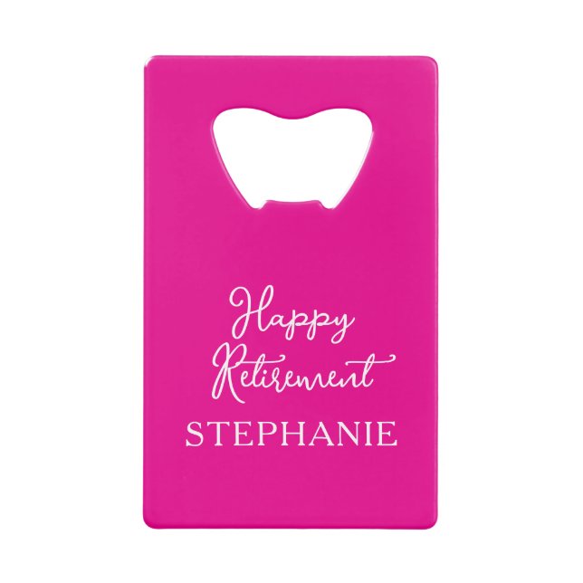 Elegant Pink Happy Retirement Party (Front)