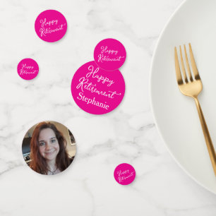 Elegant Pink Happy Retirement Party Confetti