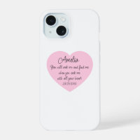 Elegant Pink Heart Bible Verse Christian Faith