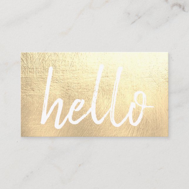 Elegant Pink Hello Event Planner Business Card (Front)