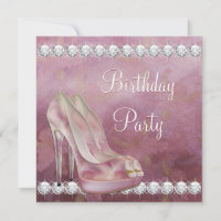 Elegant Pink High Heel Shoe Birthday Party