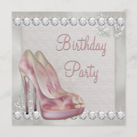 Elegant Pink High Heel Shoe Birthday Party