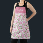 Elegant Pink Hydragea Flowers Pattern Name Apron<br><div class="desc">Add a touch of elegance to your kitchen with the Elegant Pink Hydrangea Flowers Pattern Name Apron. Featuring a delicate pink hydrangea floral design and personalised with your name, this apron combines style and functionality. Perfect for cooking, baking, or crafting, it offers both comfort and protection while making a beautiful...</div>