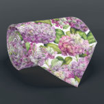 Elegant Pink Hydrangea Floral Pattern Wedding Tie<br><div class="desc">This elegant floral necktie is the perfect choice for weddings and other special occasions features delicate pink and lavender hydrangea flowers in a lovely pattern. Wear as a classic neck tie for men,   as a belt for women or in craft projects. Designed by world renowned artist ©Tim Coffey.</div>