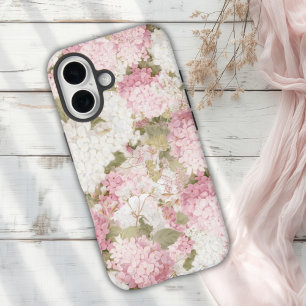 Elegant Pink Hydrangea Watercolor  iPhone 16 Case