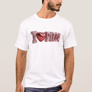 Elegant Pink I LOVE PIZZA Original Design T-Shirt