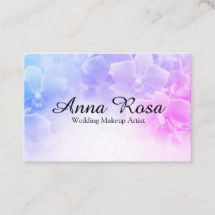 *~* Elegant Pink Lavender Flower Macro Photo Business Card