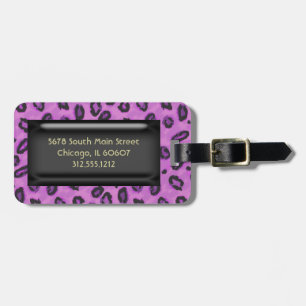 Elegant Pink Leopard Luggage Tag