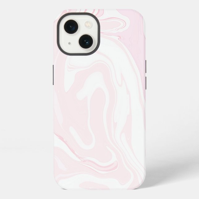 Elegant Pink Marble Background iPhone Case (Back)