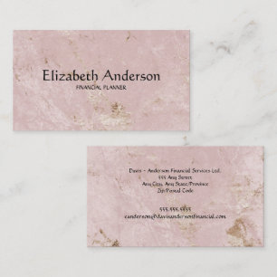 Elegant Pink Marble - Consultant Business Card