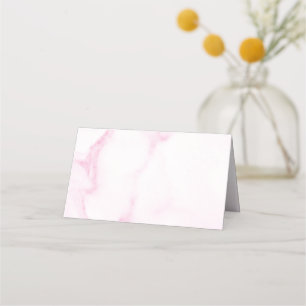 Elegant Pink Marble Folded Place Cards