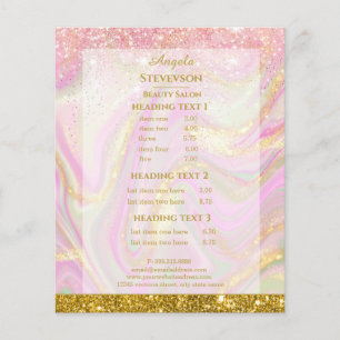 Elegant Pink Marble Gold Flyer