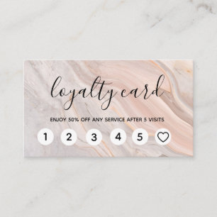 Elegant Pink Marble Loyalty Cards
