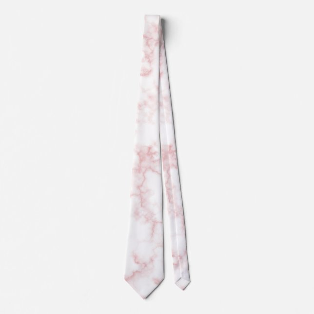 Elegant Pink Marble Neck Tie (Front)