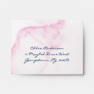 Elegant Pink Marble RSVP Envelope