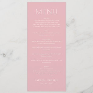 Elegant Pink Menu Template