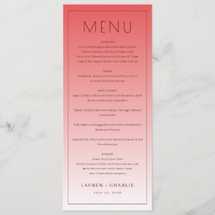 Elegant Pink Menu Template