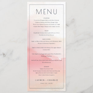 Elegant Pink Menu Template
