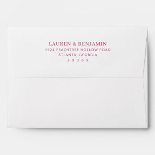 Elegant Pink Minimalist Address Envelope