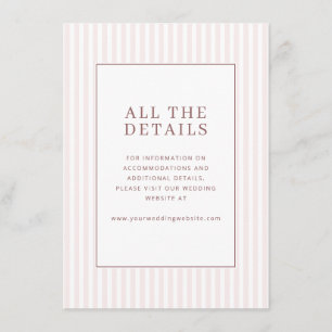 Elegant Pink Minimalist Details Enclosure Card