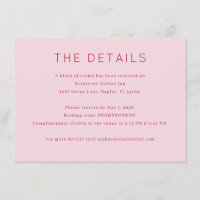 Elegant Pink Minimalist Event Details