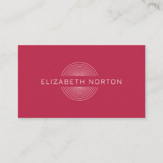 Elegant Pink Minimalist Personal Business Card