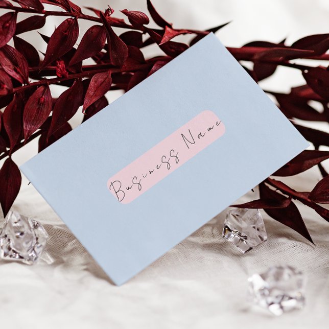 Elegant Pink Minimalist  with QR Code Business Card (Creator Uploaded)