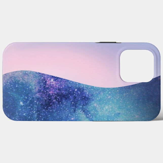 Elegant Pink Modern gradient galaxy glitter star Case-Mate iPhone Case (Back (Horizontal))