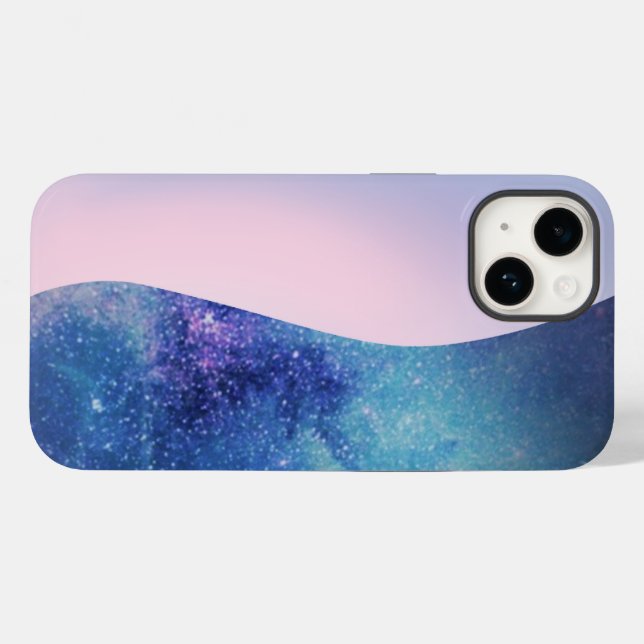 Elegant Pink Modern gradient galaxy glitter star Case-Mate iPhone Case (Back (Horizontal))