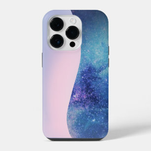 Elegant Pink Modern gradient galaxy glitter star iPhone 14 Pro Case