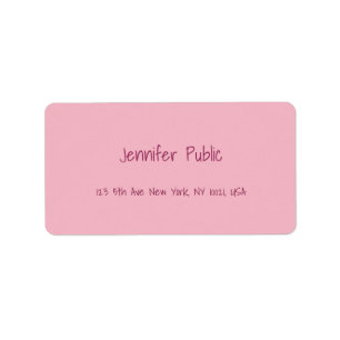 Elegant Pink Modern Template Freehand Script Top Label