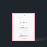 Elegant Pink Monogram Modern Budget Wedding Invite<br><div class="desc">Modern wedding invitations featuring a clean design with serif and script fonts.</div>