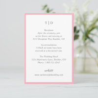 Elegant Pink Monogram Modern Wedding