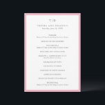 Elegant Pink Monogram Modern Wedding Programme<br><div class="desc">Modern wedding programs featuring a clean design with serif and script fonts.</div>