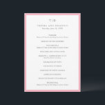 Elegant Pink Monogram Modern Wedding Programme<br><div class="desc">Modern wedding programs featuring a clean design with serif and script fonts.</div>