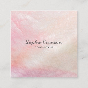 Elegant Pink Mother of Pearl Professional Square Business Card