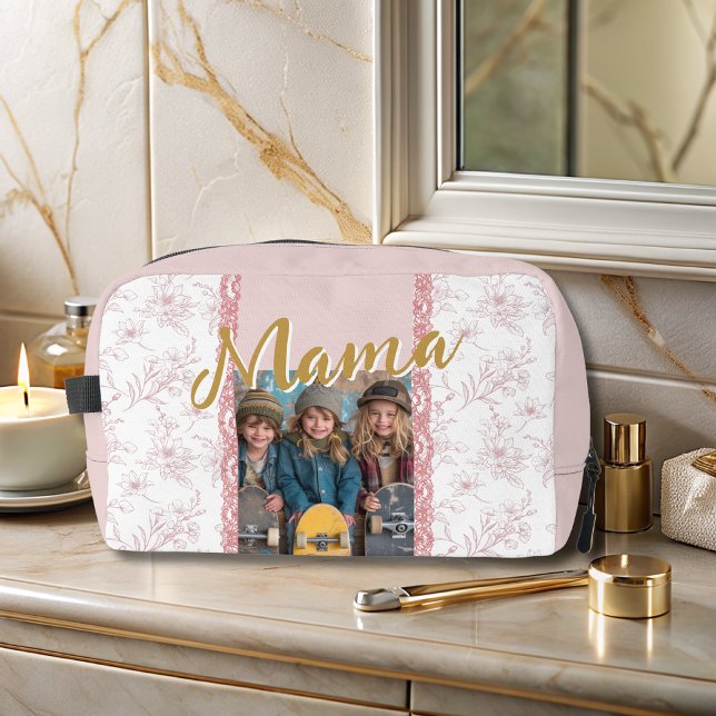 Elegant Pink Mothers Day Bible Verse Photo Dopp Kit (Creator Uploaded)