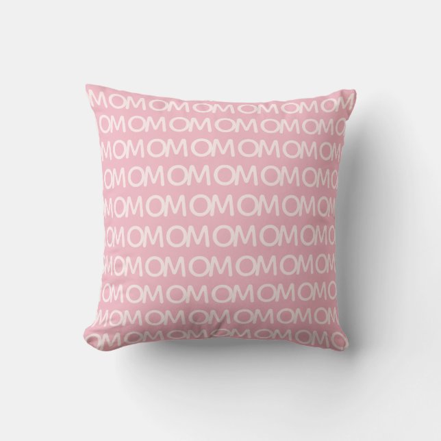 Elegant Pink Mum Pattern Cushion (Front)