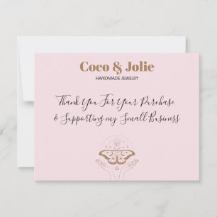 Elegant Pink Mystical Custom Logo Thank You
